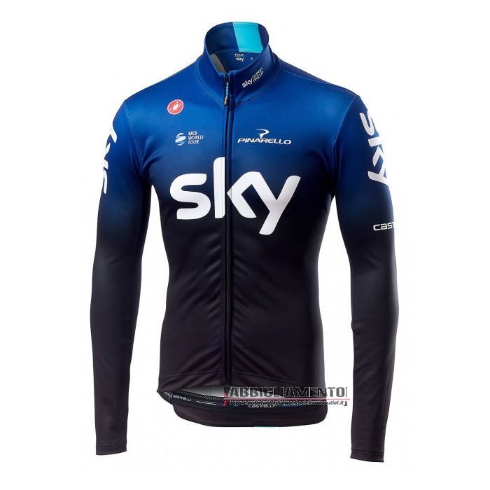 Abbigliamento Sky 2019 Manica Lunga e Calzamaglia Con Bretelle Blu Nero - Clicca l'immagine per chiudere